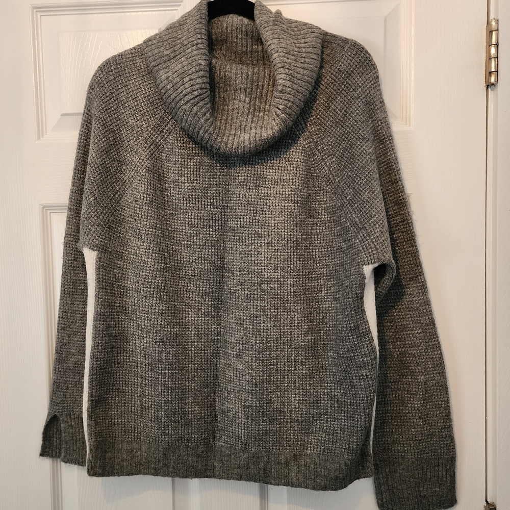Lou & Grey Gray Cowl Neck Sweater Size L